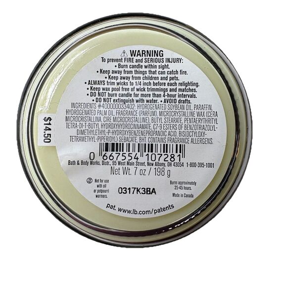 Bath & Body Works  Peach Bellini Scented 7 oz Single Wick Candle Brand New - Picture 2 of 4